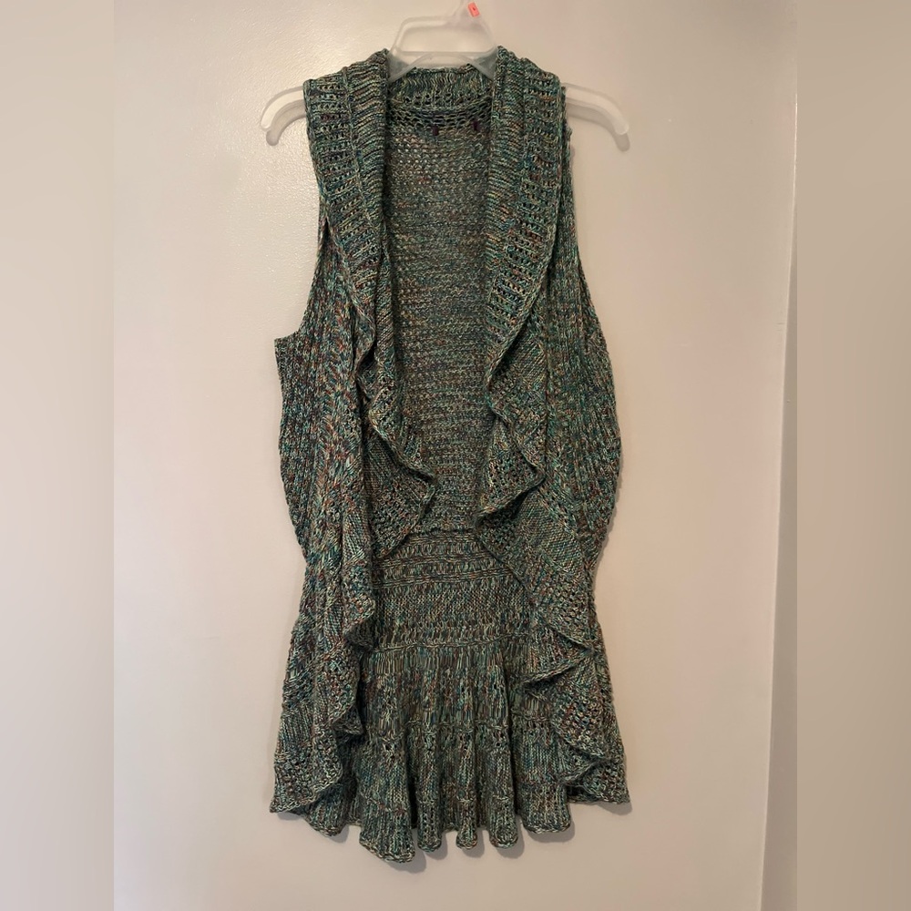 🌿 Funky Boho Crocheted Cardigan Vest 🌿